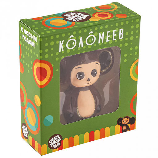 Елочная игрушка фигурка стеклянная Чебурашка h9см, ручная художественная роспись, подарочная упаковка (Россия) - Домашняя мода фото 7