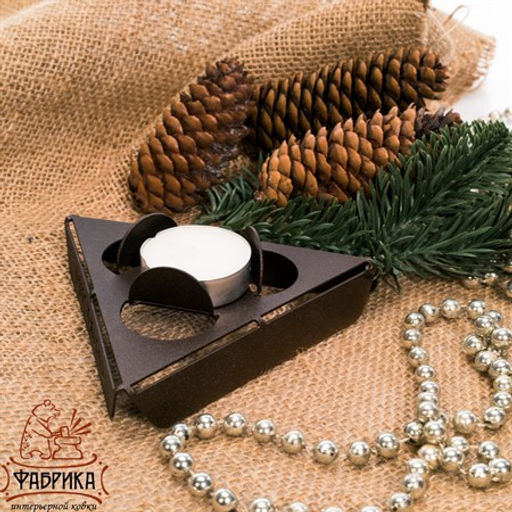 Подсвечник металлический на одну свечу 730-004 Белый