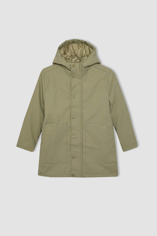 Водоотталкивающий плащ с капюшоном для мальчика - Defacto фото 6