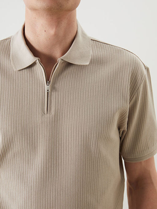 Polo Yaka K?sa Kollu Erkek Dokulu Ti??rt