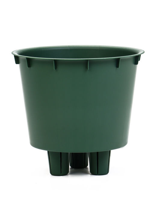 Кашпо для цветов «Рамона», 7.8 л, d=28 см, h=25.5 см, со вставкой, пластиковое, цвет нефрит