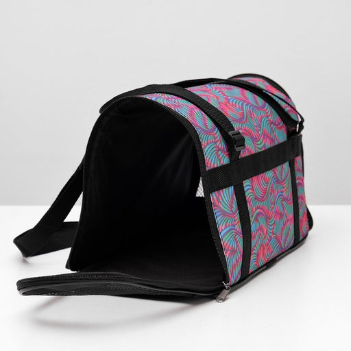 Сумка - переноска для животных, раскладная, нейлон, 35 х 20 х 22 см, микс расцветок - Пижон фото 3