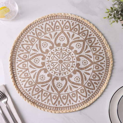 Цена за 12 шт. Салфетка сервировочная Доляна Милли, d=38 см, цвет белый  фото 3