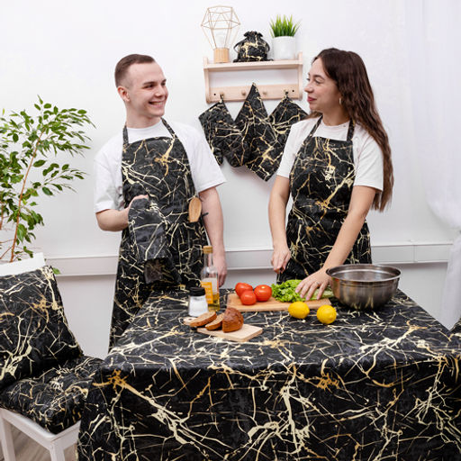 Сидушка на стул с завязками 40х40, рогожка, Мрамор - Традиция фото 7