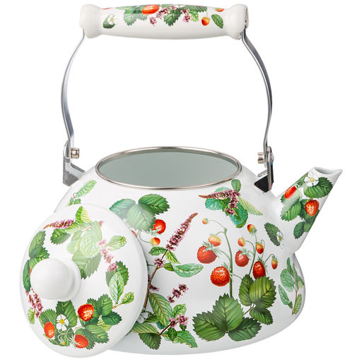 ЧАЙНИК AGNESS ЭМАЛИРОВАННЫЙ СЕРИЯ ФРУКТОВАЯ КОРЗИНА, 3 Л  фото 3