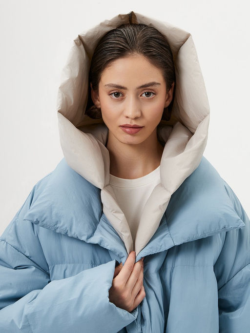 Пальто женское 12511-23052 blue/light grey