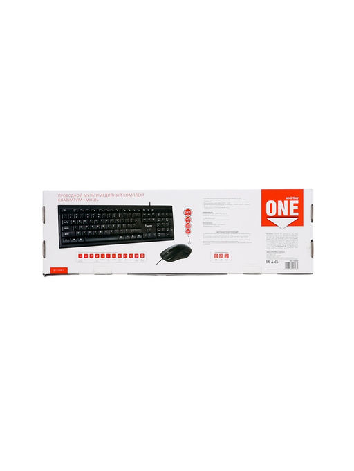 Комплект клавиатура и мышь Smartbuy ONE SBC-114282-K, проводной,мембранная,2400dpi, черный