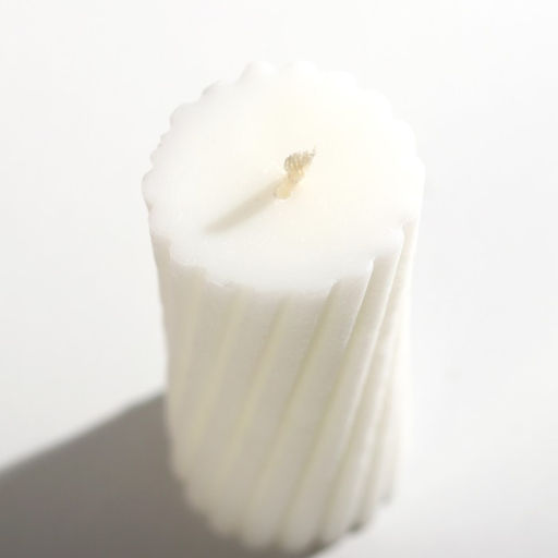 Цена за 2 шт. Свеча интерьерная «Витая» столбик, белая, 7.2×3.5 см