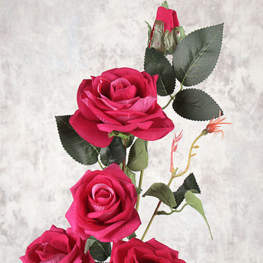 Цветок искусственный Роза 90 см 5 бутонов / NT47-6 /уп 50/400/ - Галеонтрейд фото 37