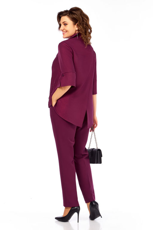 Костюм Olga Style С987 бургунди  фото 2