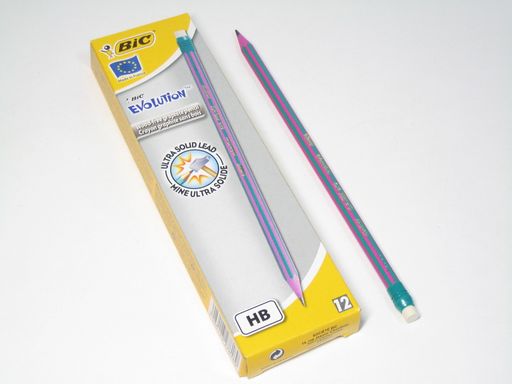 Карандаш ч/гр. BIC "Evolution Stripes" с ластиком (8960342)