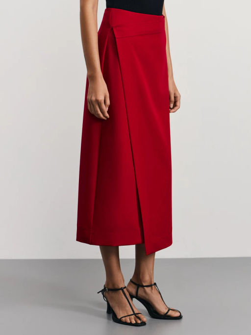 Юбка миди на запах с содержанием вискозы / Zarina  фото 4