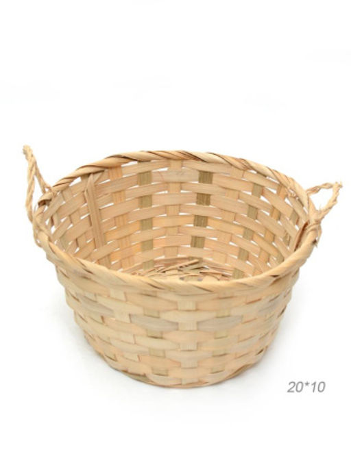 Корзина плетеная 20x10 с ручками / GN295-5 /уп 300/ - ГалеонТрейд фото 2