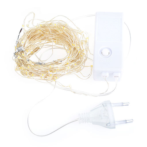 Электрогирлянда светодиодная 10 м, 100 ламп, цветная