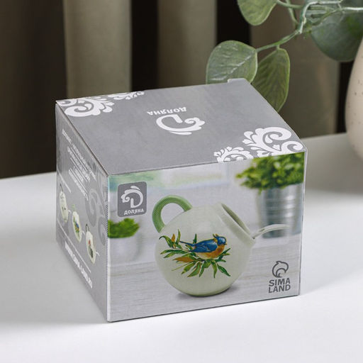 Сахарница с ложкой Доляна Флора и Фауна, 200 мл