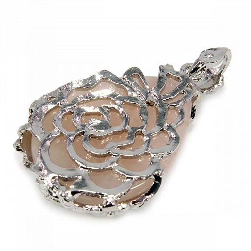 Кулон Подвеска Розовый кварц дарует магнетизм и очарование 4см