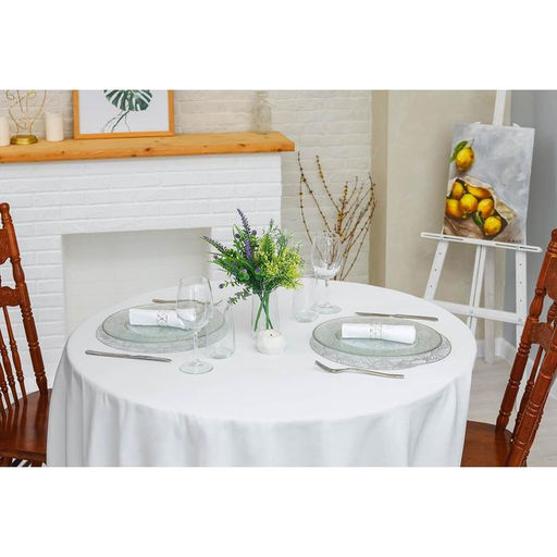 Набор салфеток сервировочных на стол Доляна Веер, d=38 см, 4 шт, цвет серебряный фото 19