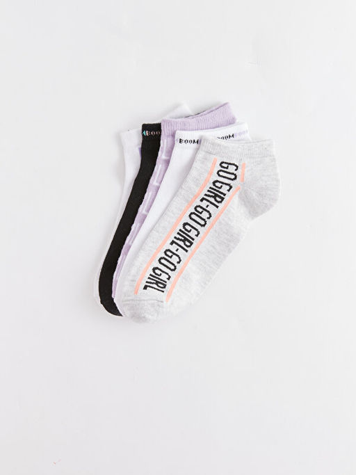 Bask?l? Kad?n Patik ?orap 5li