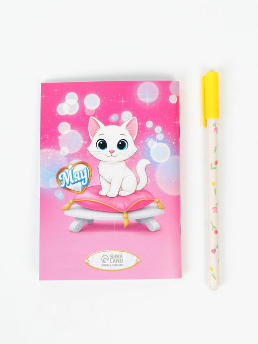 Подарочный набор, блокнот раскраска А6, 32 л., ручка пиши-стирай «Принцесса»