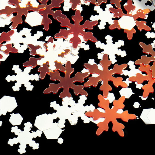 Цена за 2 шт. Пайетки для декора Снежок, цвет серебристый, медный - Qf фото 4