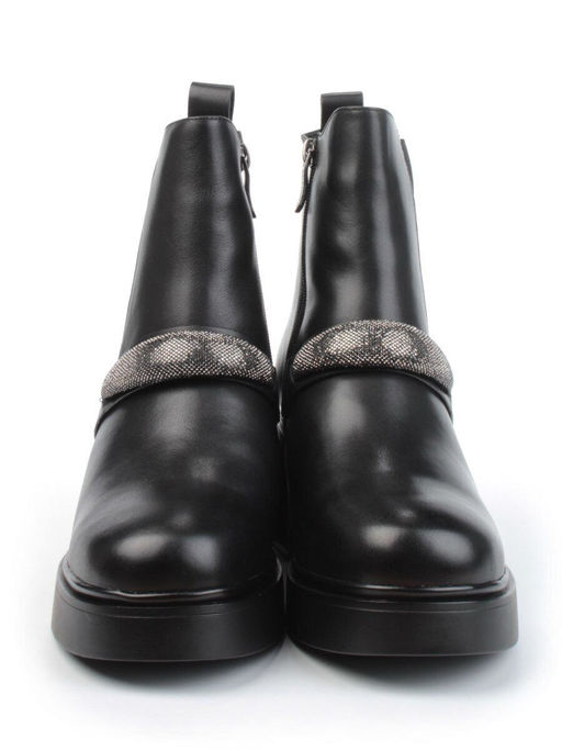 04-M904 987-31M-1 BLACK Ботинки зимние женские (натуральная кожа, натуральный мех) - Фабричный китай фото 7