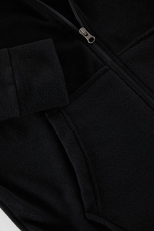 Siyah Regular/Normal Kesim Basic Fermuarl_ S_cak Tutan Polar H_rka/Sweatshirt TMNAW25SW00183 - Trendyolmilla фото 2