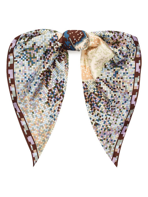 Платок жен. шелк 90х90 E04-8231-15 - Eleganzza фото 2