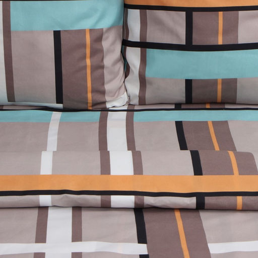 Постельное бельё Экономь и Я дуэт Клетка (вид 3) 143х215см-2шт, 215х220см, 70х70см-2шт, полисатин, 80г/м  фото 2