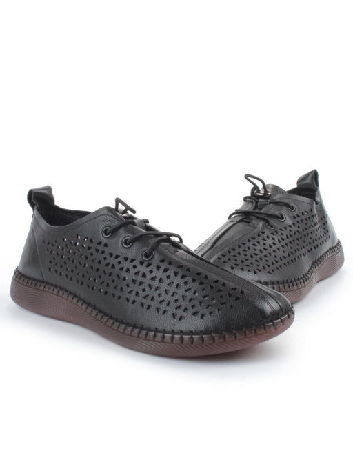 03-5005-1 BLACK Полуботинки женские летние (натуральная кожа)