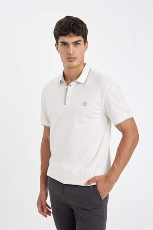 New Regular Fit K?sa Kollu Pike Polo Tisort - Defacto фото 2