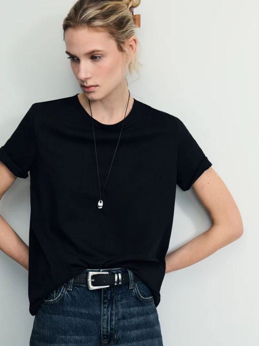 Базовая футболка из хлопка / Zarina фото 6