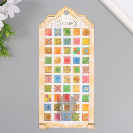 Цена за 2 шт. Наклейки для творчества пластик «Восточная плитка», 9.3×20.4 см