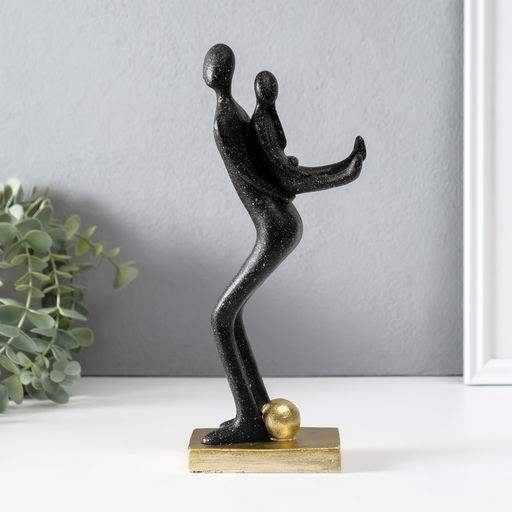 Фигурка полистоун «Как за каменной стеной», чёрный, 6×10.5×25 см