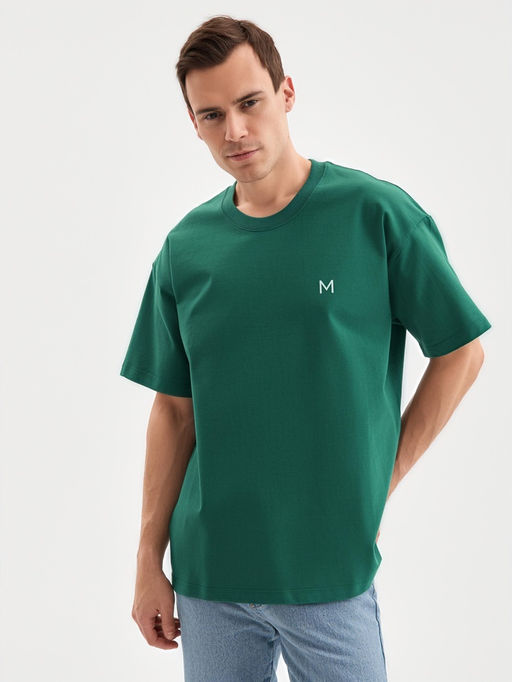 Футболка мужская MINAKU: One Most Brand, зелёная, р-р 46-48