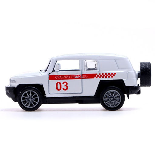 Машина металлическая Скорая помощь, 1:48, инерция, открываются двери, цвет белый - АвтоГрад фото 2