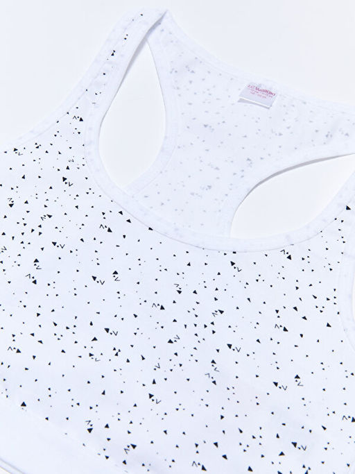 Bask?l? Pamuklu K?z ?ocuk B?stiyer 2li - Waikiki фото 3