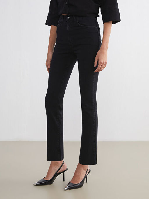 Crop Flare Kad?n Jean Pantolon