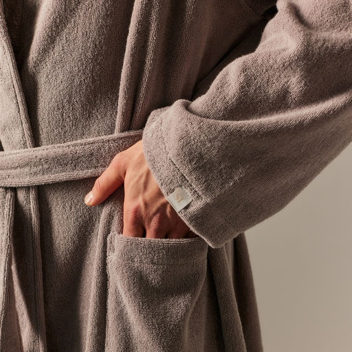 Халат махровый мужской SL HOME: Basic «Софт Мист», размер M, хлопок 100%, серый