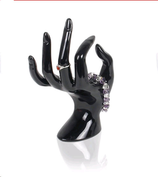 Подставка для украшений рука черная 10x7x16.5 / JIN-14B /уп 50/ - Галеонтрейд фото 2