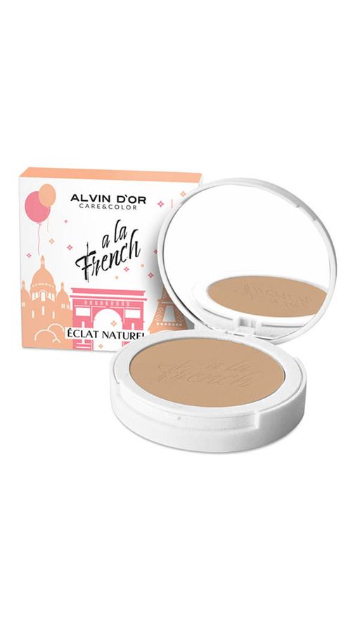 .Alvin Dor A LA FRENCH ALF-03 Пудра тон 03 Natural beige компактная фиксирующая Eclat Naturel 10