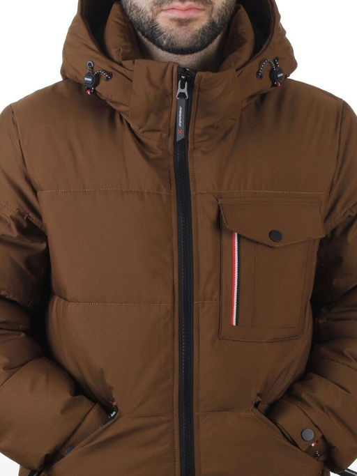 6393 BROWN Куртка мужская зимняя (200 гр. холлофайбер)