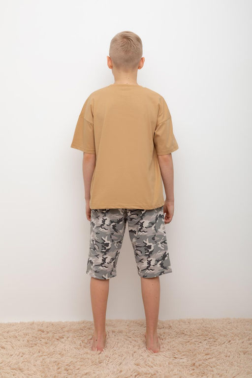 Crockid _ КБ 2799/перу,милитари на бежевом пижама для мал