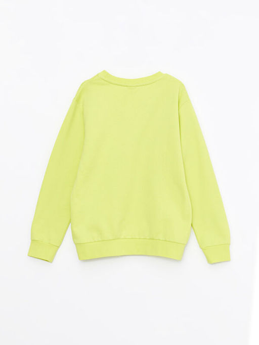 Bisiklet Yaka Bask?l? Uzun Kollu Erkek ?ocuk Sweatshirt - Waikiki фото 2