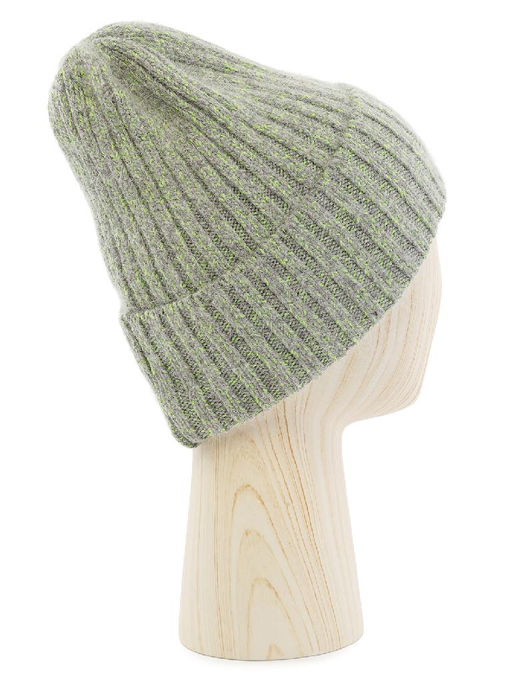 Шапка жен. анг+шерсть+нейл LB-N88049 grey/l.green - Labbra фото 6