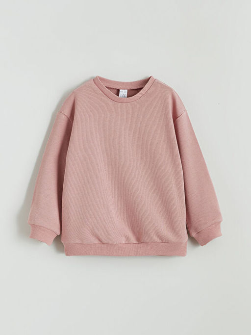 Bisiklet Yaka K?z Bebek Sweatshirt