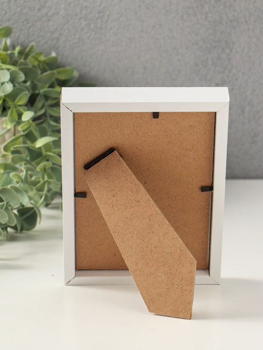 Цена за 2 шт. Фоторамка МДФ на 1 фото 10х15 см "Белая классика" 2,5х13х18 см