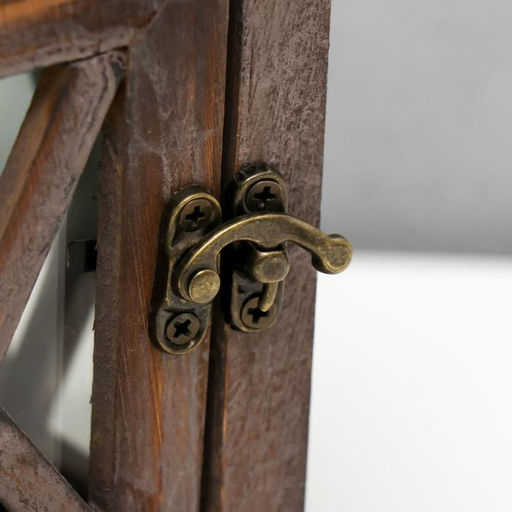 Деревянный подсвечник-фонарь на 1 свечу «Восток», т. дерево, 26×15.4×15.4 см