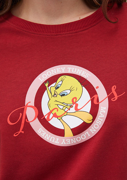 Tweety Bask?l? K?rm?z? Tisort - Mavi фото 6