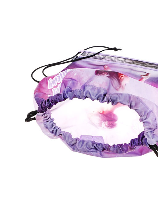 Мешок для обуви deVENTE на шнурке, с сеткой, принтом, размер 47×1×40 см, сиреневый