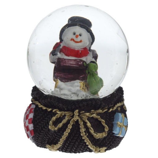 Фигурка декор в стекл шаре "Дед Мороз/Мишка/Олень", D 4.5 см, L4,5 W5 H6 см, 4в.